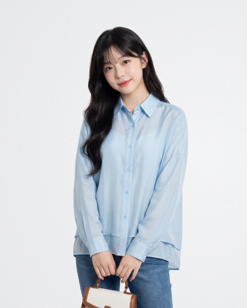 Áo Sơ Mi Nữ Tay Dài Form Rộng Nhẹ Nhàng Thanh Lịch Dễ Phối Free Size ARI.TO.ZOU