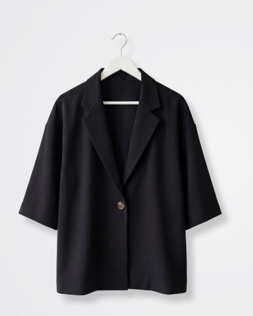 Áo Blazer Nữ Cộc Tay ARI.TO.ZOU Form Suông Hiện Đại Thời Trang Công Sở Free Size