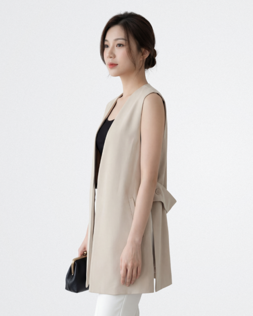 Áo Khoác Gile Vest Nữ ARI.TO.ZOU Sát Nách Thời Trang Công Sở Hiện Đại Free Size
